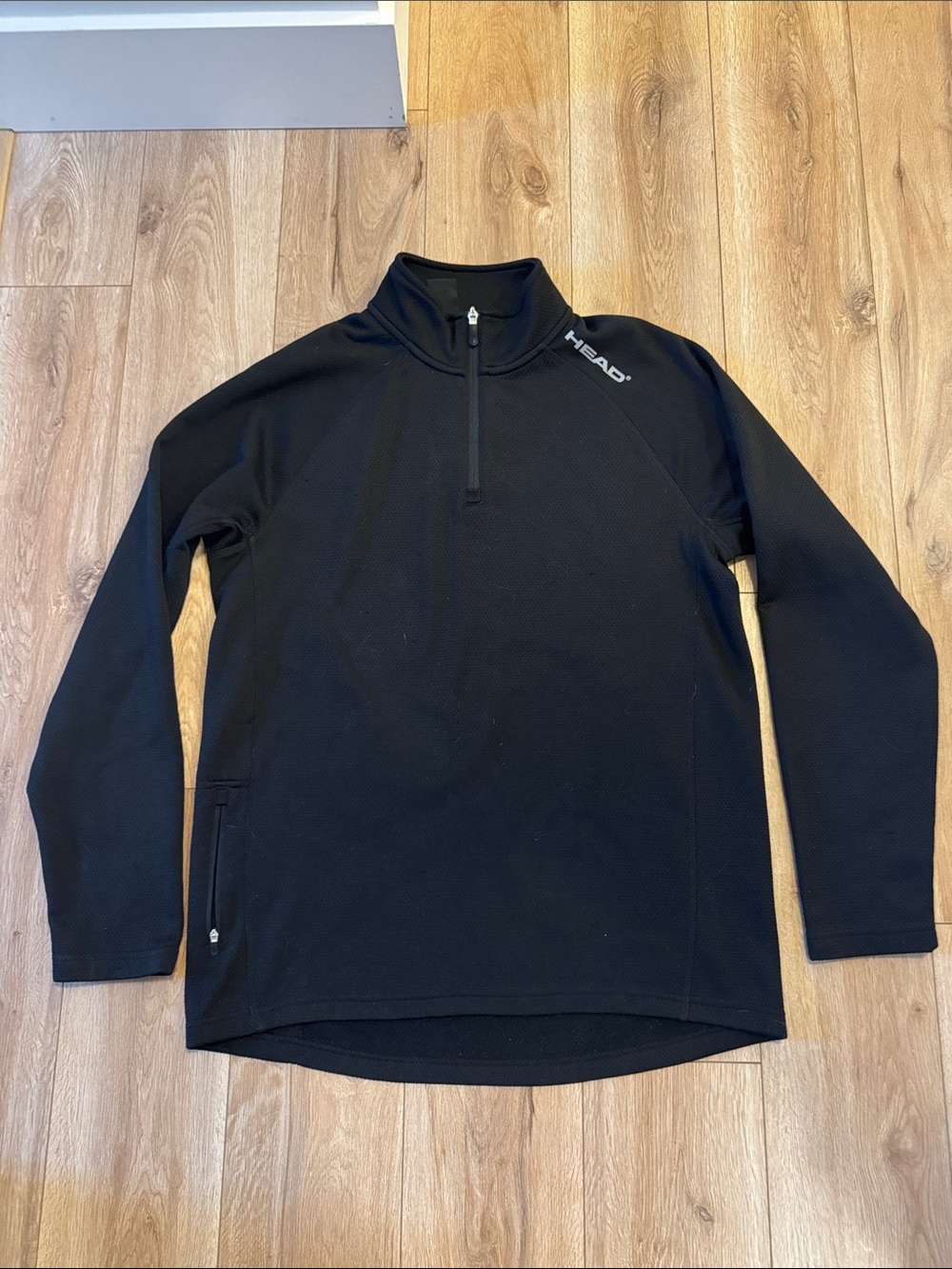 Head Men's Black Quarter-Zip Performance Winter Ski Pullover Sweater Size Large